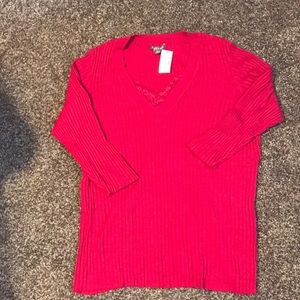 Dress Barn Pink V-neck sweater